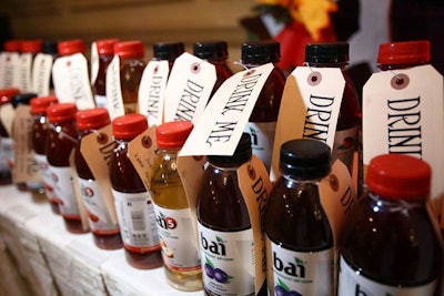 The bags also included bottles of Bai antioxidant drinks, one of the night's 12 sponsors.