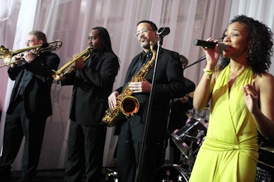 A band from Bialek's Music performed throughout the afternoon near the runway, playing hits from top 40 singers like Katy Perry.