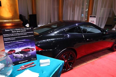 Guests dropped their business cards in a fishbowl for a chance to win a getaway to The Inn at Little Washington with the use of a Jaguar for the weekend.