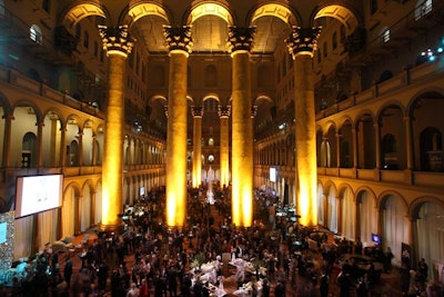 This is the third consecutive year the Washington Business Journal used the National Building Museum as the venue for its Book of List Celebration. The paper's events and marketing coordinator Whitney Suntum called the museum 'a perfect venue' for the event as it allows 1,200 guests to network in one room.