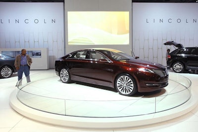 Auto manufacturers show off new models like the Lincoln MKZ Concept.