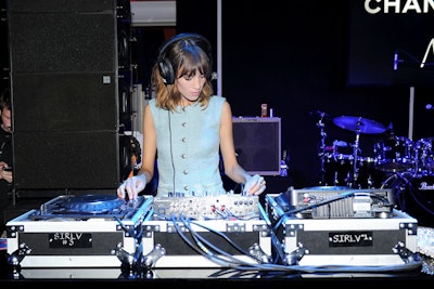 DJs Alexa Chung (pictured) and Nick Cohen took the early and late shifts, respectively, providing musical entertainment for much of the evening.