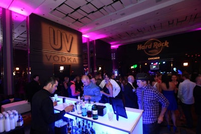 UV Vodka was another sponsor and provided materials for mixed drinks at illuminated bars.