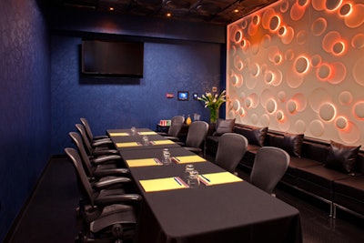 Private meeting room with LCD television and iPod for up to 20 guests