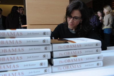 Jodi Kantor signed copies of her new book, The Obamas.