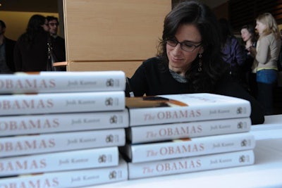 Jodi Kantor signed copies of her new book, The Obamas.