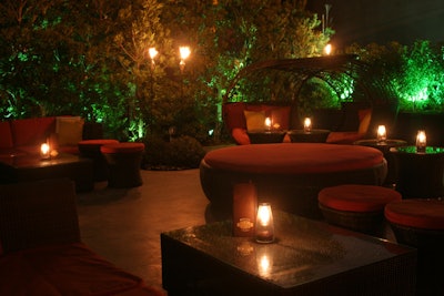 The Rouge Garden is a private, intimate outdoor setting with audiovisual capabilities.