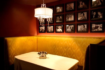 Booth One, a famous fixture from the Ambassador East Hotel, is now at the theater.