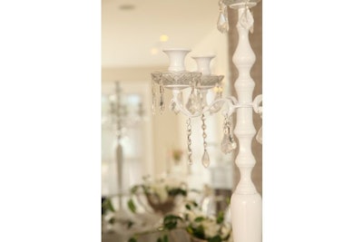 White with crystal candelabras