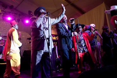George Clinton and Parliament Funkadelic performed after dinner as guests including Mayor Rahm Emanuel danced along.
