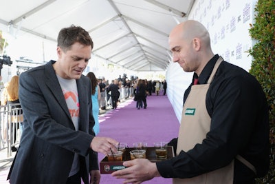 Jameson poured its spirits on the arrivals carpet.