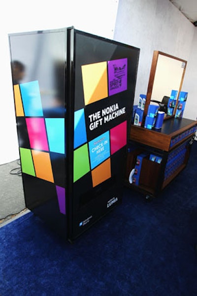 Nokia doled out electronics from its gift machine to guests who checked in on Foursquare.