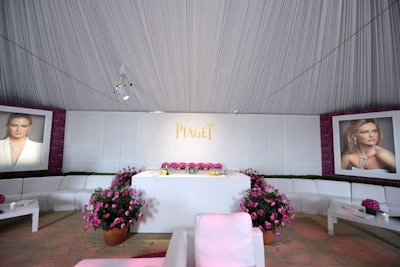Piaget's space was a variation on a garden-party look and feel.