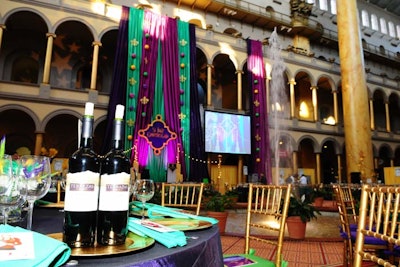 This year’s Gourmet Gala used last year’s successful layout with dinner tables in the west end and center sections of the hall and restaurant stations in the east end, near the dock door for an easier load in for chefs.