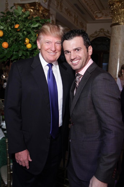 Tony Dovolani of Dancing With the Stars and Donald Trump posed for a photo during the live auction.