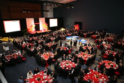 On January 26, 500 guests attended a dinner honoring Roger Penske for his Keith Crain Automotive News Lifetime Achievement Award. Penske's racecars served as the night's decor.