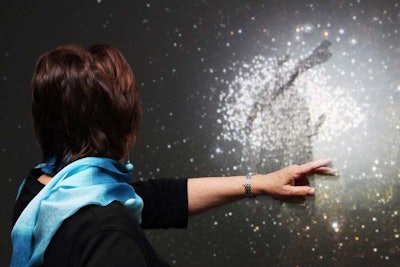 'Heart of Stars' used Microsoft Kinect. Guests went behind the screen to participate in the installation.