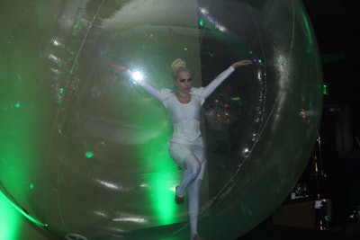 Wow Factor provided the entertainment for the evening, including performers moving about in large bubbles.