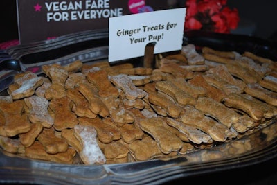 Many restaurants and caterers brought treats, like ginger cookies from Sticky Fingers Bakery, for the party's four-legged attendees.
