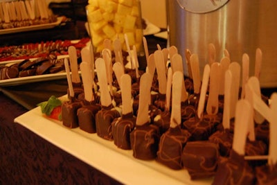 ByPeterandPauls created a chocolate station filled with chocolate desserts.