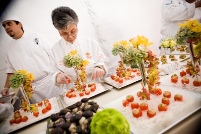 Executive Chef Helene An works to perfect yet another event.