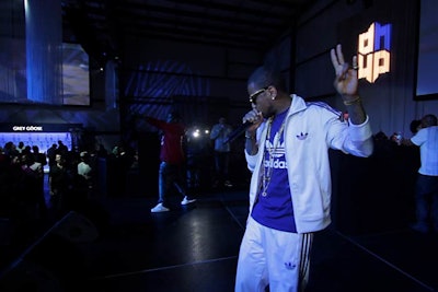 Decked out in Adidas apparel, Fabolous was part of the night's live musical entertainment.