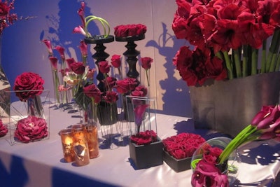 Mark Held of Mark's Garden will create an array of sculptural floral arrangements done primarily in red.