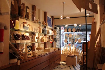 Stark designed the Wood Shop concept to take over the small Haus Interior boutique at 250 Elizabeth St.