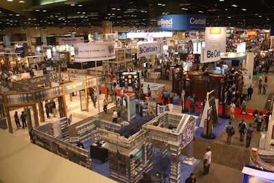 The trade show included about 900 exhibitors, which is about the same as last year, although many used less space than in 2011.
