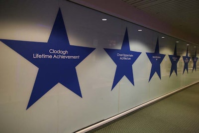 Each of this year's honorees received a star placed along a wall at the Design Center of the Americas.