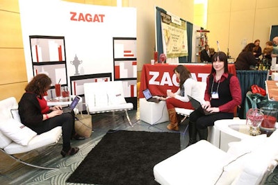 At the Zagat booth, attendees filled out surveys rating the restaurants they've visited in the past year. As a thank you for participation, Zagat handed out chocolate-covered sunflower seeds and a promise to mail guests a printed copy of the Washington, D.C./Baltimore 2013 Zagat guide when it is published.