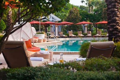 Enjoy our Mediterranean-style Olympic size swimming pool, whirlpool, and children's wading pool.