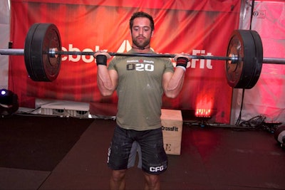 Rich Froning Jr., 2011's Fittest Man on Earth demonstrated a deadlift in the Reebok CrossFit tent.