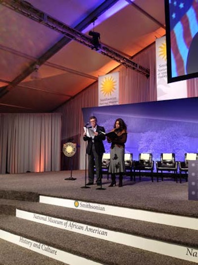 Opera singers Thomas Hampson and Denyce Graves joined the choir to sing 'Lift Every Voice and Sing,' sometimes called the African-American national anthem.