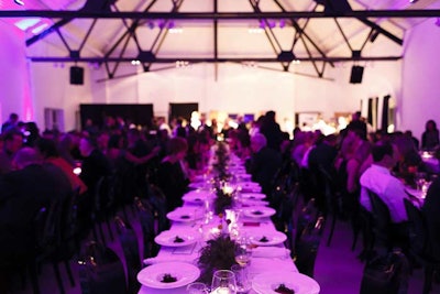 Dinner was served on the top floor of Avenue Road. Harvest tables worked well in the narrow space and gave the meal a communal feel.