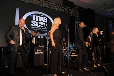 Band Soul Survivors performed on stage for guests.
