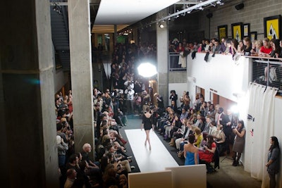 Models at the February 20 event walked down a runway set up on the lower level of the Woolly Mammoth Theatre, a new venue for D.C. Fashion Week.