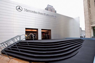Karl’s Event Services now has a patent-pending temporary structure called the Mirage Series, which incorporates a hard material facade as well as glass and vinyl. The series can be used for temporary events like showrooms, retail spaces, and fashion shows, and was most recently seen during Mercedes-Benz Fashion Week in New York.