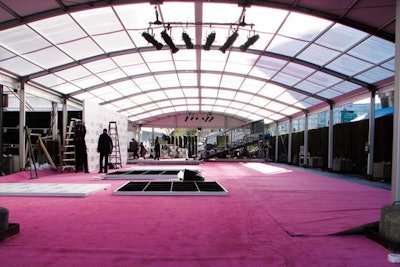 Tent companies cite an increase in requests for the Arcum tent, which has an arched beam and provides an alternative look to the traditional clearspan structure. Hollywood Tentworks in Pacoima, California, constructed an Arcum tent at L.A. Live for the 2011 N.B.A. All-Star Game.