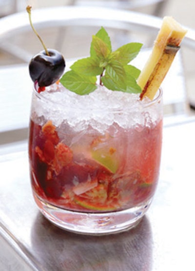 A berry rhubarb sparkler from Beth Parentice at Eco-Bar