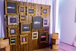 During the VitaminWater Rooftop series during the Toronto International Film Festival in September, the Mint Agency created a step-and-repeat that displayed sponsor logos in antique frames.