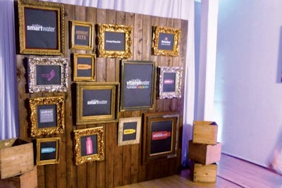 During the VitaminWater Rooftop series during the Toronto International Film Festival in September, the Mint Agency created a step-and-repeat that displayed sponsor logos in antique frames.