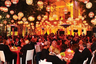 Los Angeles-based artist Jorge Pardo created special-edition lanterns to hang above the tables at the Hammer Museum’s gala in September. The lanterns were later sold through the Gagosian Gallery.