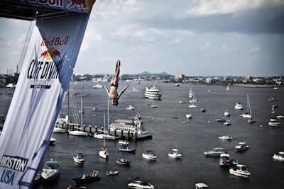 The Boston stop of the Red Bull Cliff Diving world series competition