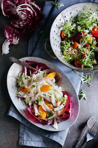 Salads are also available for catering, with options like fennel and orange or roasted beet.
