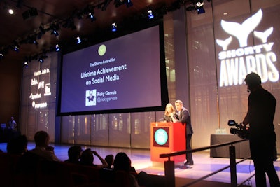 Samantha Bee and Jason Jones of The Daily Show served as the night's hosts. Other presenters included White Collar actress Tiffani Thiessen, who presented the Shorty for finance, Weather Channel meteorologist Mike Bettes, Foursquare co-founder Dennis Crowley, and Improv Everywhere founder Charlie Todd.