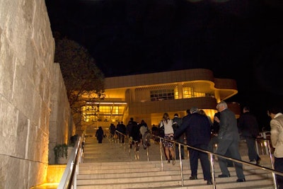 Guests arrived at the Getty to the sounds of classical music from the Renaissance Arts Academy Orchestra.