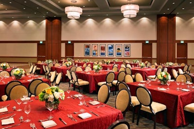 The California ballroom allows for flexible seating configurations.