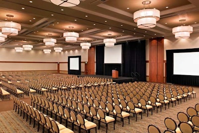The California ballroom spans 12,000 square feet.