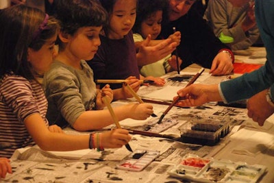 From 11 a.m. to 3 p.m., kids could engage in activities that included Chinese brush painting with artist Yahong Shen.